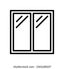 Home Office Window Replacement Multipurpose Vector Icon 
