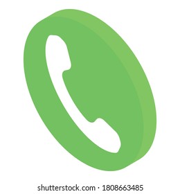 Home office work call icon. Isometric of home office work call vector icon for web design isolated on white background