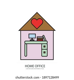 Home Oficce Vector Type Icon