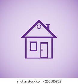 Home on the hand vector icon