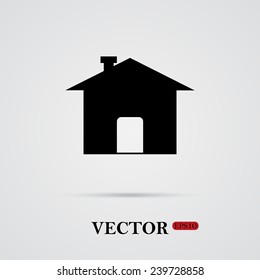 Home   on a light background with shadow, vector, EPS 10