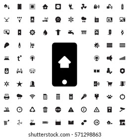 home on phone display icon illustration isolated vector sign symbol