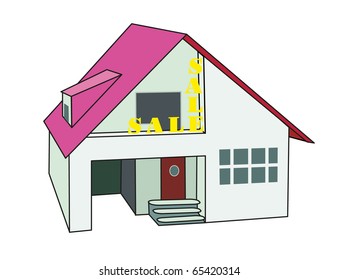 home on white background