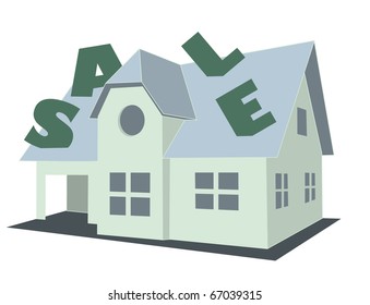 home on white background