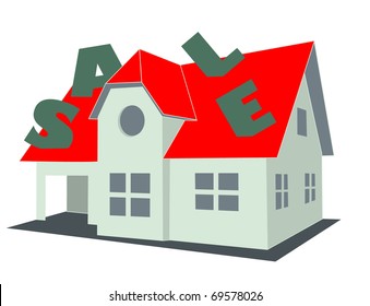 home on white background