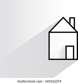 home on white background, flat and shadow theme