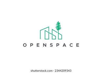 Diseño de espacio abierto residencial Concepto de marca comercial