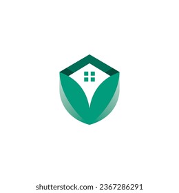 Diseño de logotipos orgánicos en casa. Logo de Home Leaf. Logotipo de la casa herbal
