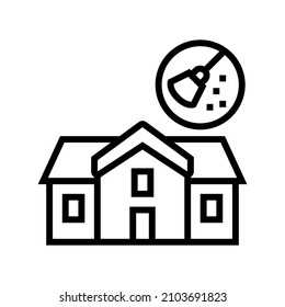 home organizing line icon vector. home organizing sign. isolated contour symbol black illustration