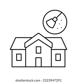 home organizing line icon vector. home organizing sign. isolated contour symbol black illustration