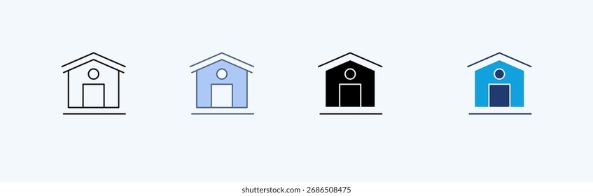 Inicio Icono de contorno Ilustración Vector