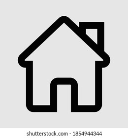 ilustración vectorial aislada del icono de esquema de inicio