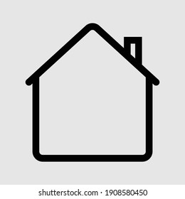 home outline icon isolated vector illustration