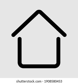 ilustración vectorial aislada del icono de esquema de inicio