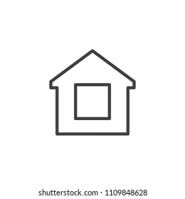 Home outline icon. linear style sign for mobile concept and web design. House simple line vector icon. Real Estate symbol, logo illustration. Pixel perfect vector graphics