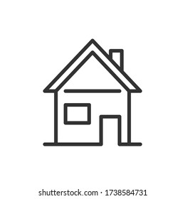 Home outline icon. Real estate concept. Vector illustration.