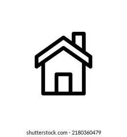 Home With Outline Icon Vector