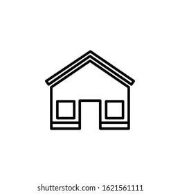 Home with outline icon vector illustration logo template for many purpose