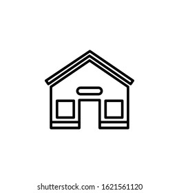 Home with outline icon vector illustration logo template for many purpose
