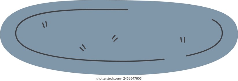 Home Oval Carpet Vector Illustration