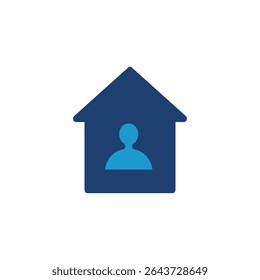 proprietário da casa ícone colorido vetor ilustração