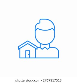 home owner icon sign vector