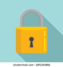 Home padlock icon. Flat illustration of home padlock vector icon for web design