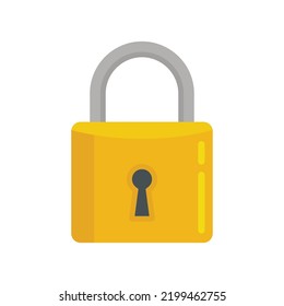 Home padlock icon. Flat illustration of home padlock vector icon isolated on white background