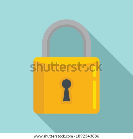 Home padlock icon. Flat illustration of home padlock vector icon for web design