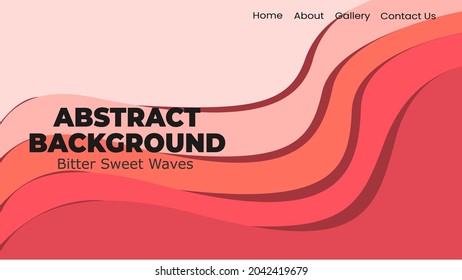 Home Page Abstract 3D Vectore Design Backgrounds, Wallpaper Website Landing Page and gadgets. Beautifull Gradient Biiter Sweet Peach Pink multicolor