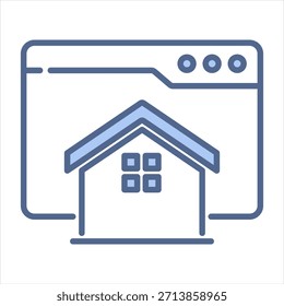Página principal Ilustración vectorial de Blue Icon