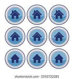 Home Page Button Vector Illustration