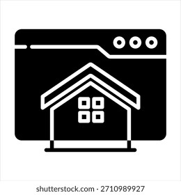 Startseite Glyphensymbol Vektorgrafik