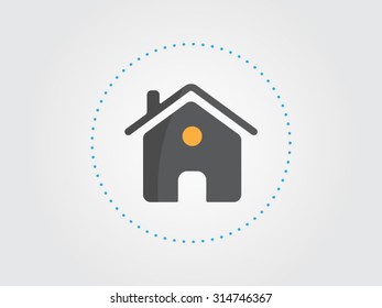 Home Page Icon Flat Design Set