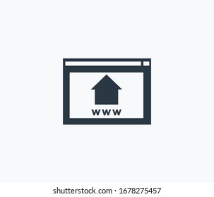Home page icon isolated on clean background. Home page icon concept drawing icon in modern style. Vector illustration for your web mobile logo app UI design.