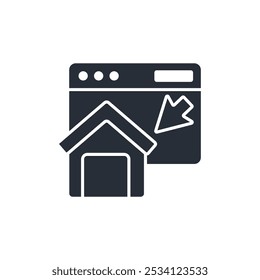 Homepage-Symbol. vector.Editable stroke.linear style Zeichen zur Verwendung Web-Design, logo.Symbol-Illustration.