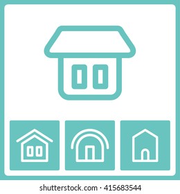 Home page icons. Web vector graphic. Design collection.