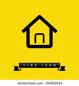 Home page isolated minimal single flat linear icon in color. Line vector icon for websites and mobile minimalistic flat design.