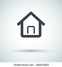 Home page isolated minimal single flat linear icon in color. Line vector icon for websites and mobile minimalistic flat design.