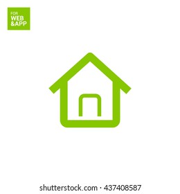 Home page isolated minimal single flat linear icon in color. Line vector icon for websites and mobile minimalistic flat design.