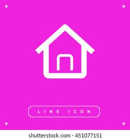 Home page isolated minimal single flat linear icon in color. Line vector icon for websites and mobile minimalistic flat design.