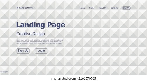 Home page landing white gray web landing page template digital website landing page design concept - Vector illustration