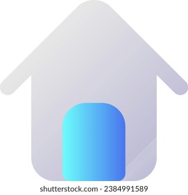 Icono ui de dos colores perfecto para gradiente plano de página principal. Página web principal. Navegación del sitio web. Página de inicio. Pictograma simple relleno. GUI, diseño UX para aplicaciones móviles. Ilustración RGB aislada por vectores
