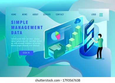 Home page simple management data