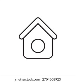 Startseite dünne Linie Symbol. Einfache Home-Taste für Website und Apps. Homepage-Schaltfläche. Symbol für die Hauptmenüseite. Vektorgrafik.