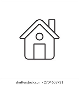 Startseite dünne Linie Symbol. Einfache Home-Taste für Website und Apps. Homepage-Schaltfläche. Symbol für die Hauptmenüseite. Vektorgrafik.