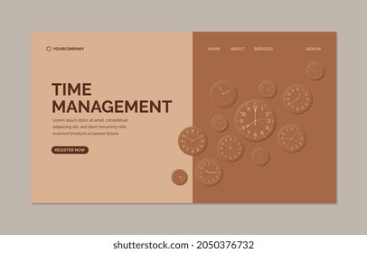 Página de inicio - Hora, adecuado para web, banner, etc.