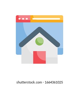 Ilustración vectorial de página principal. Diseño de diseño Estilo de icono plano. 