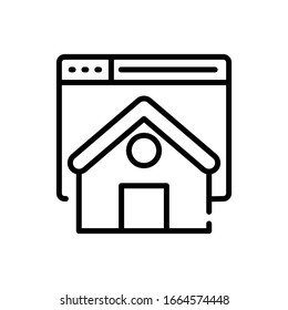  Home Page Vector illustration. Design Development line icon. EPS 10