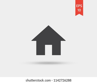Home, home page vector web icon isolated on white background, EPS 10, top view